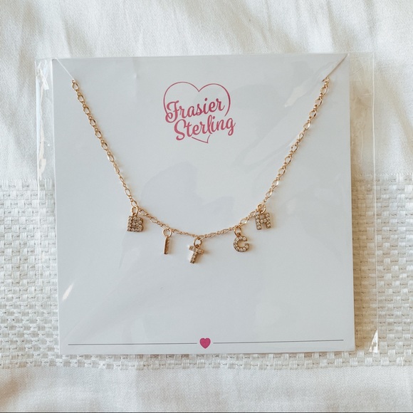 CZ & 14k Gold Charm Necklace - Fraiser Sterling - Picture 1 of 5